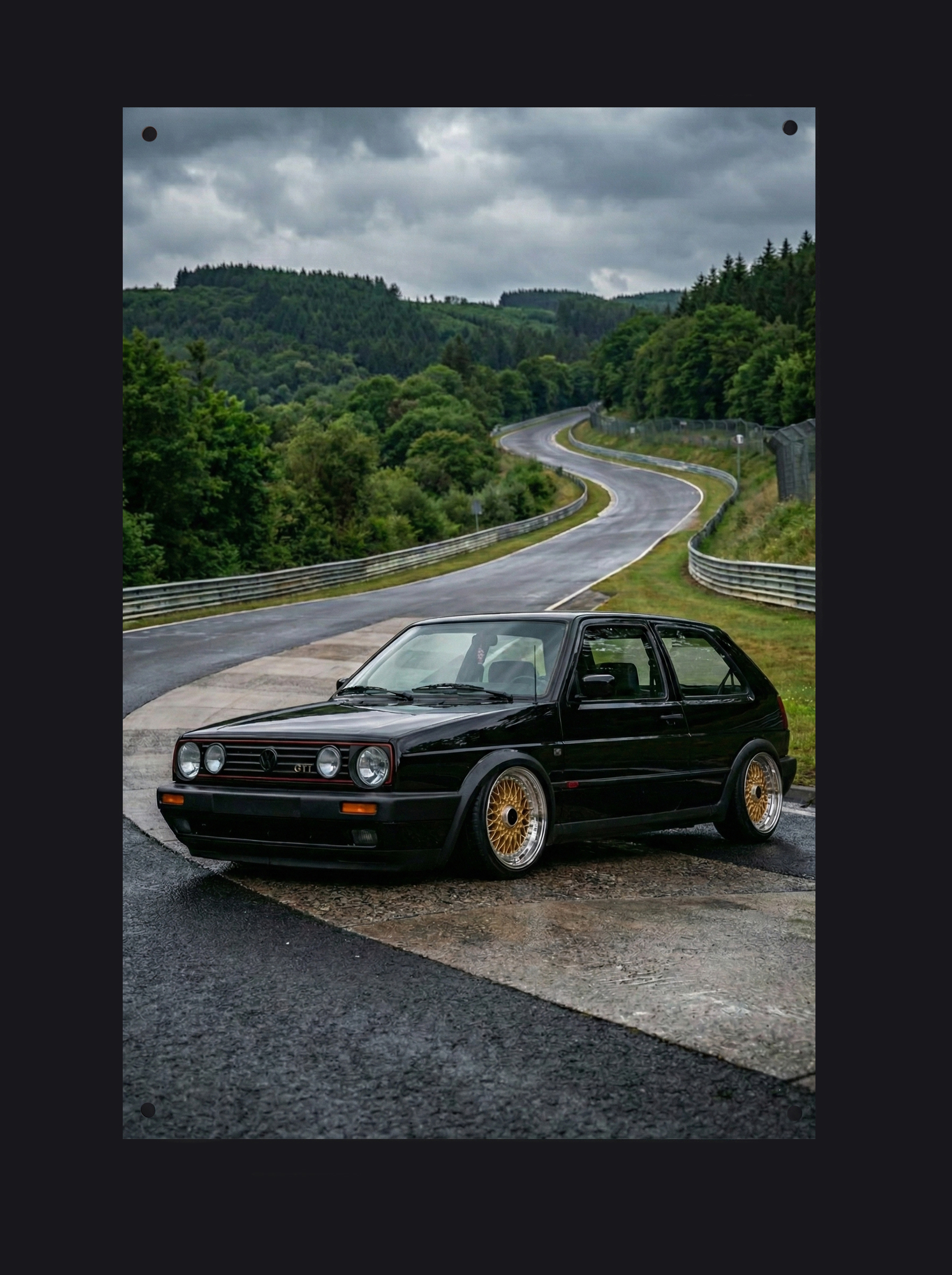 Volkswagen  Golf Gti Mk2 металевий постер